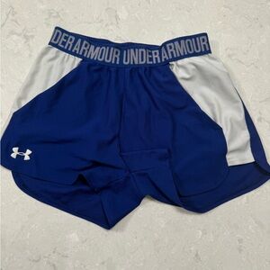 Blue, white, & grey under armour shorts